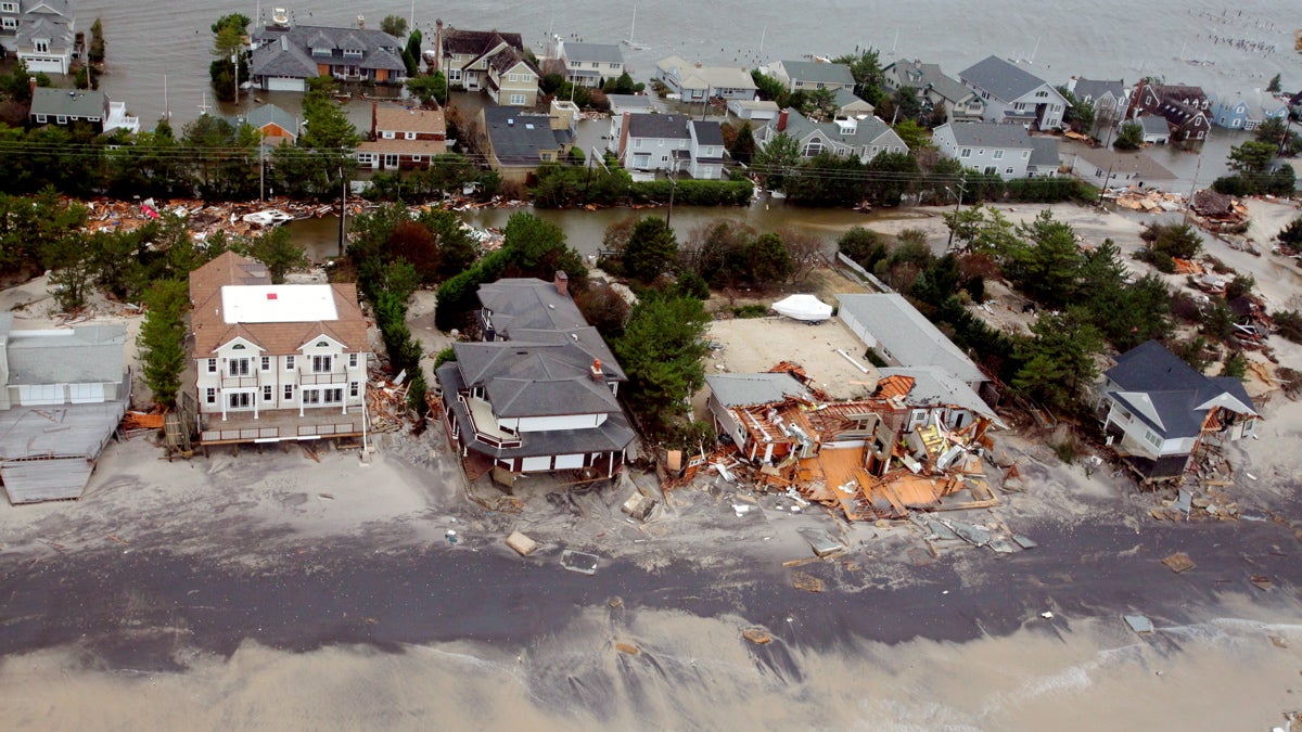  Superstorm Sandy swamped parts of Long Beach Island, as shown in this photo taken by the New Jersey Army National Guard. 