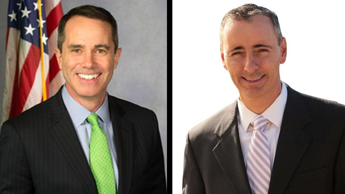 Democrat Steve Santarsiero (left) and Republican Brian Fitzpatrick (right) are facing off in Pennsylvania's 8th Congressional District