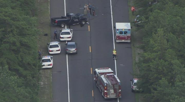  Scene of fatal accident on Route 72 in Woodland Township. (Photo: @NBCPhiladelphia via Twitter) 