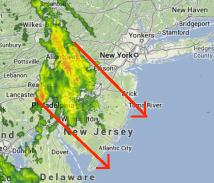  10:05 a.m. radar image via Weather Underground.  