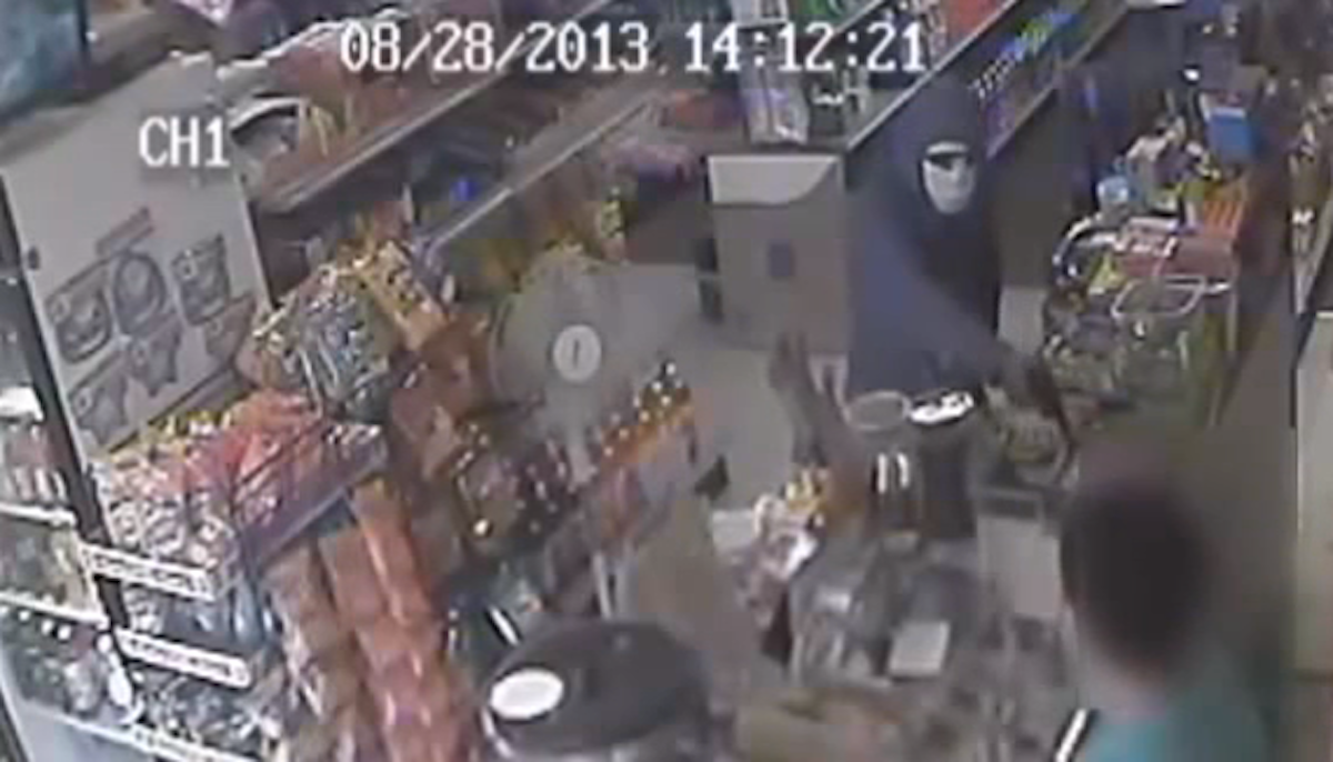  Surveillance footage of the armed robber. (Courtesy of Philadelphia Police) 