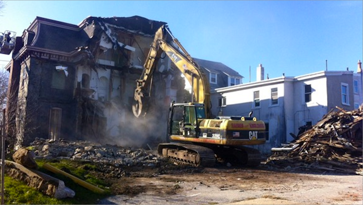  December's demolition of the Bunting House spurred development tensions in Roxborough. (NewsWorks file art) 