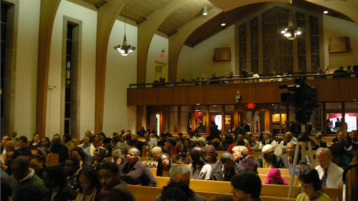  A look inside Grace Baptist Church, at which Rev. Dr. G. Daniel Jones was senior pastor for 31 years before his June retirement. (NewsWorks, file art) 