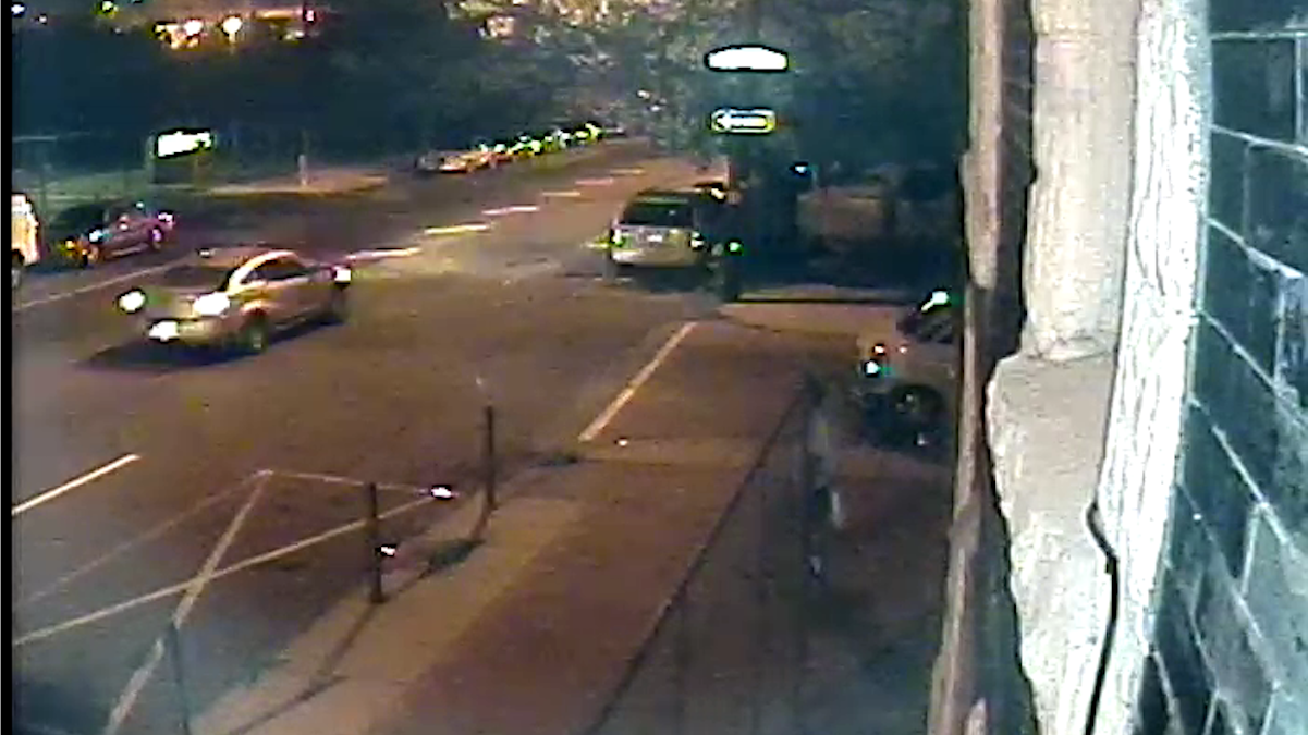  Surveillance footage of the vehicle believed to be involved in the hit-and-run of a 21-year-old woman on Friday. (Courtesy of PPD) 