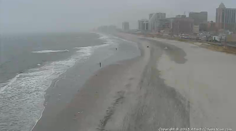  Gloomy conditions in Atlantic City at about 10 a.m. today. (Image: AtlanticCityWebcam.com) 