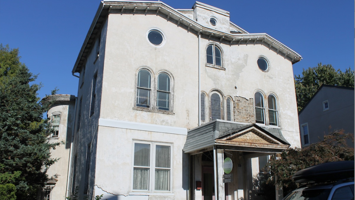  The 'Hohenadel House' in East Falls is under contract for sale to Felicite Moorman who hopes to restore the home to its 19th century grandeur. (Matthew Grady/for NewsWorks) 