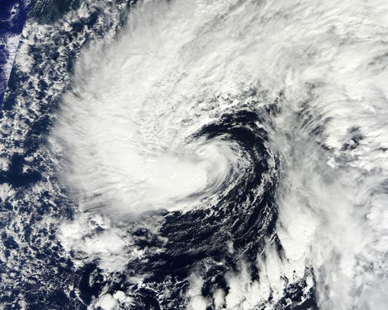  Subtropical Storm Melissa at 8:30 am EST on November 18, 2013. (Image: NASA) 