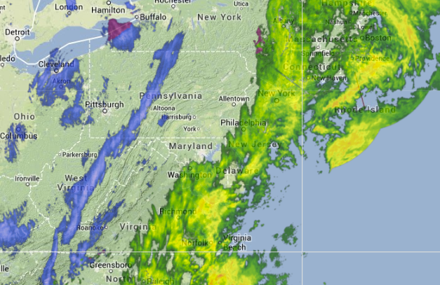  9:30 a.m. radar image. (Image: Weather Underground) 
