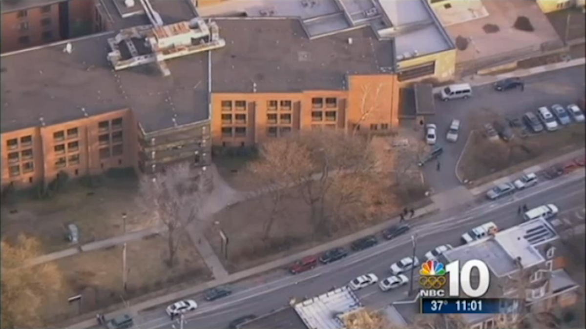 screen-shot-2014-02-06-at-1-00-21-pm A view from above as police responded to the shooting at Delaware Valley Charter High School last month. (Image courtesy of NBC10)