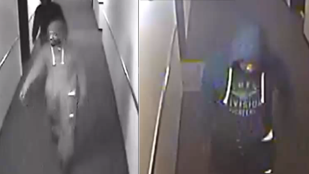  Surveillance footage of the two alleged burglars. (Image courtesy of Philadelphia Police) 