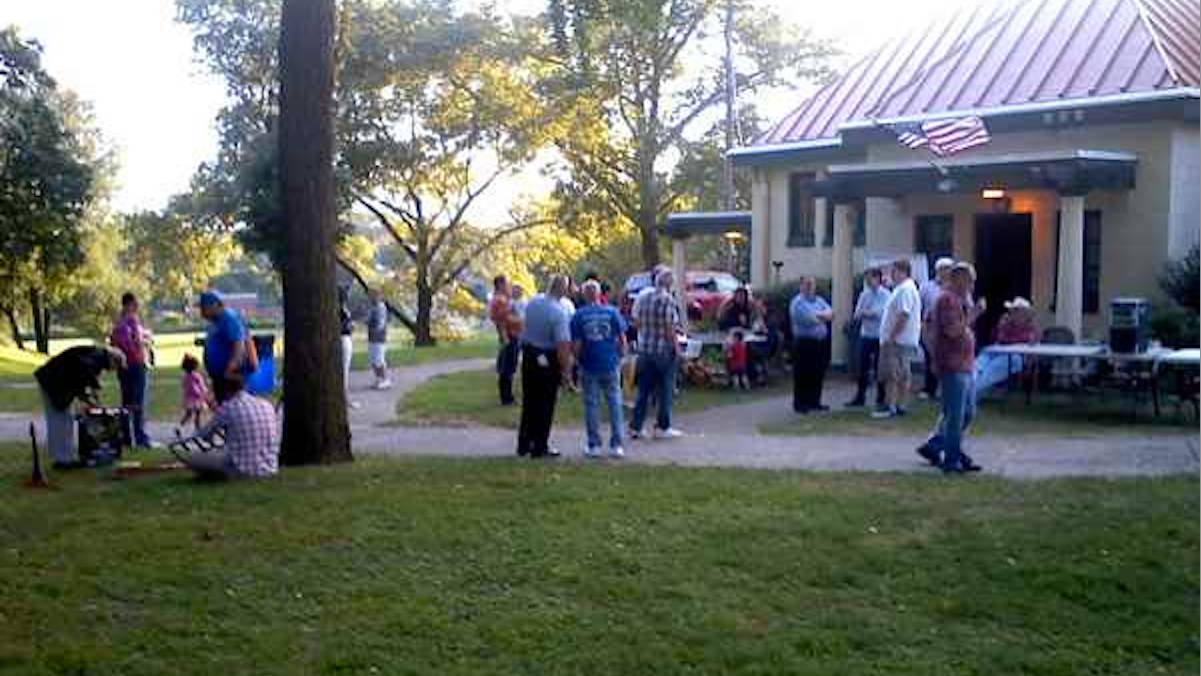  The 2013 National Night Out gathering in Roxborough's Gorgas Park. (NewsWorks, file art) 