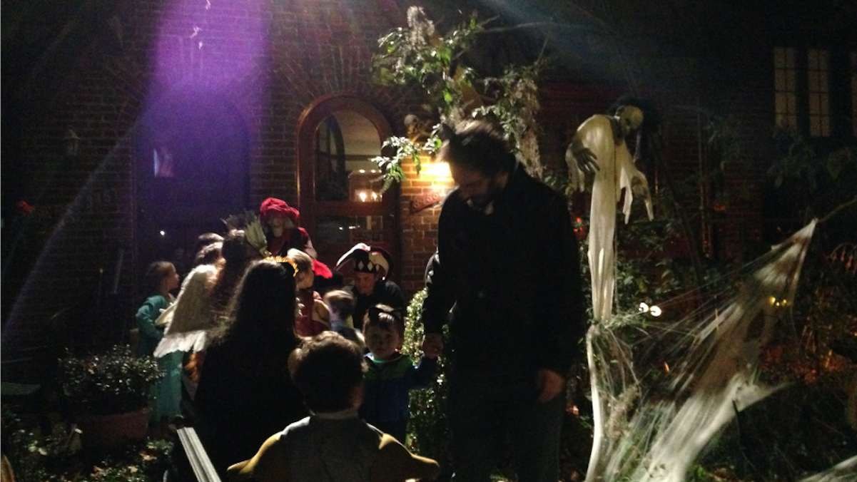  Trick-or-treaters were out in full force around the time of the collision. (Brian Hickey/WHYY) 