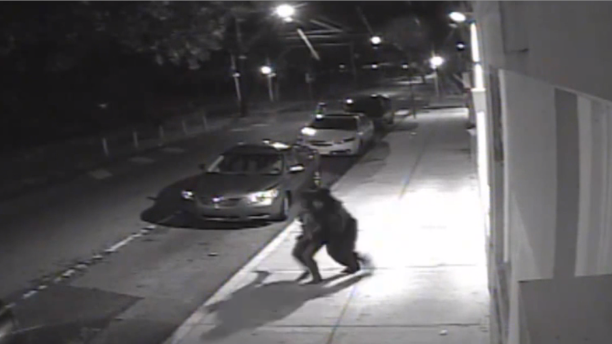  Surveillance footage of Sunday night's brazen abduction on West Coulter Street in Germantown's Penn-Knox section. (Photo courtesy of Philadelphia Police) 