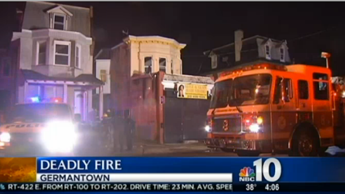  The fire brought out around 11 p.m. Sunday. (Image courtesy of NBC10) 