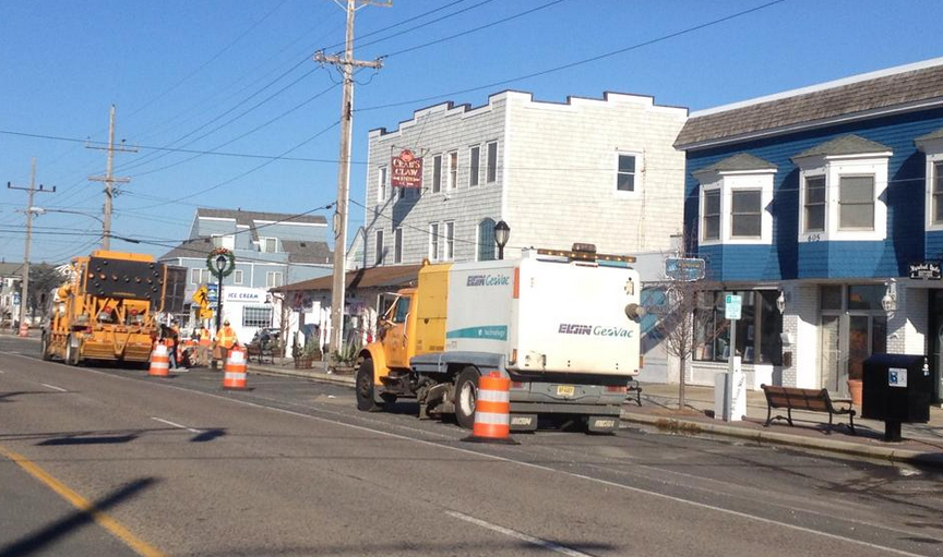  Construction trucks on Route 35 in Lavallette on Dec. 15, 2014. (Photo courtesy of Tyler Mesanko) 
