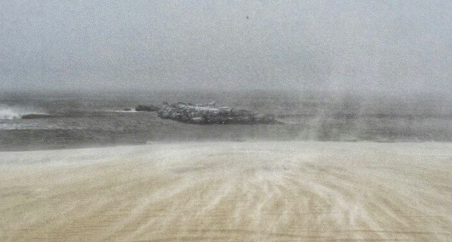  Wind-whipped snow on the beach in Spring Lake this morning by JSHN contributor maggieb02 via Instagram.  