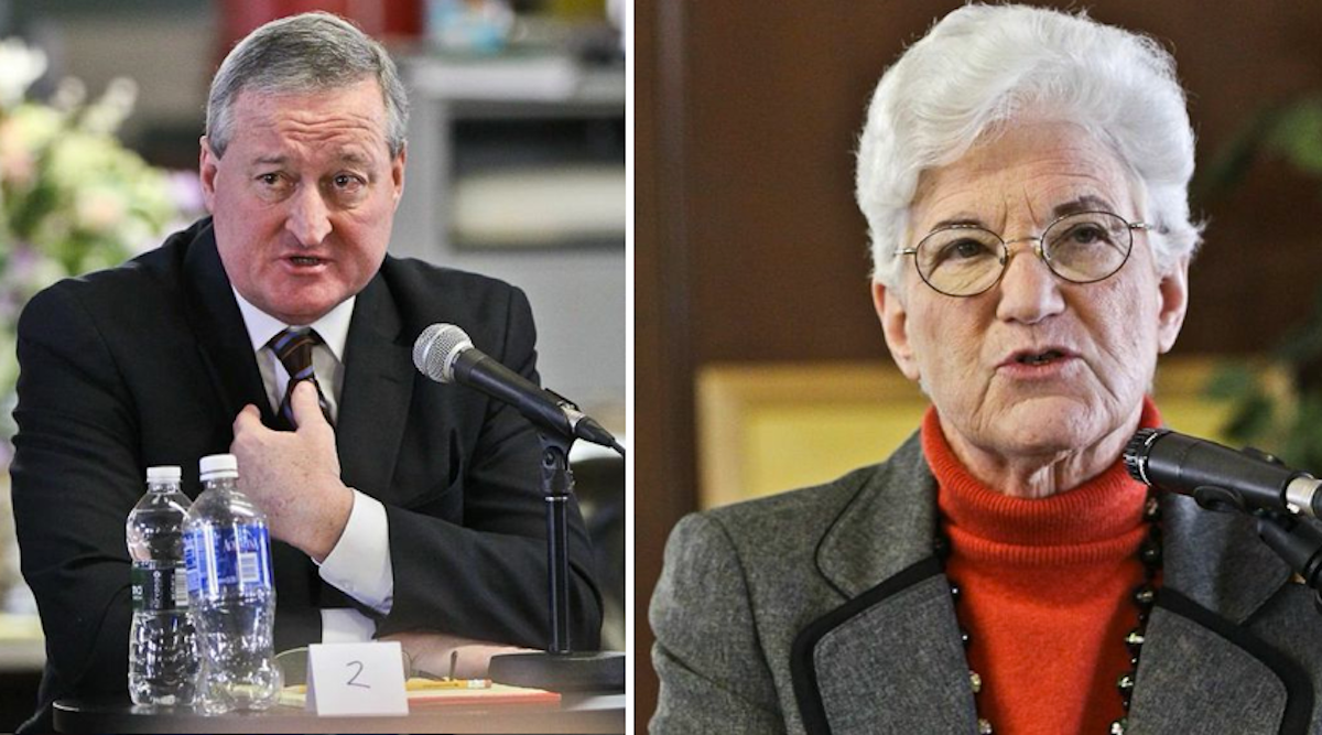  Seth Williams' corruption-charges announcement led to a nasty war of words between Jim Kenney and Lynne Abraham. (Kimberly Paynter/WHYY) 