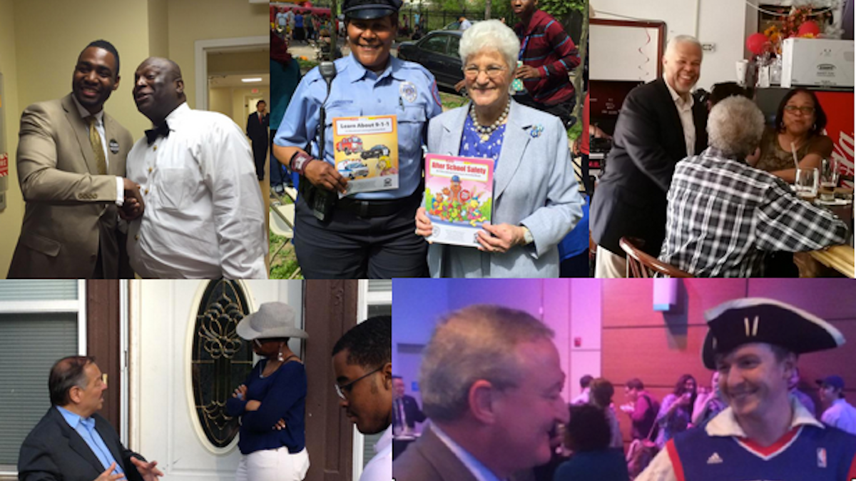  The weekend in mayoral campaigning, as told by images on the candidates' Twitter pages. (Via Twitter) 