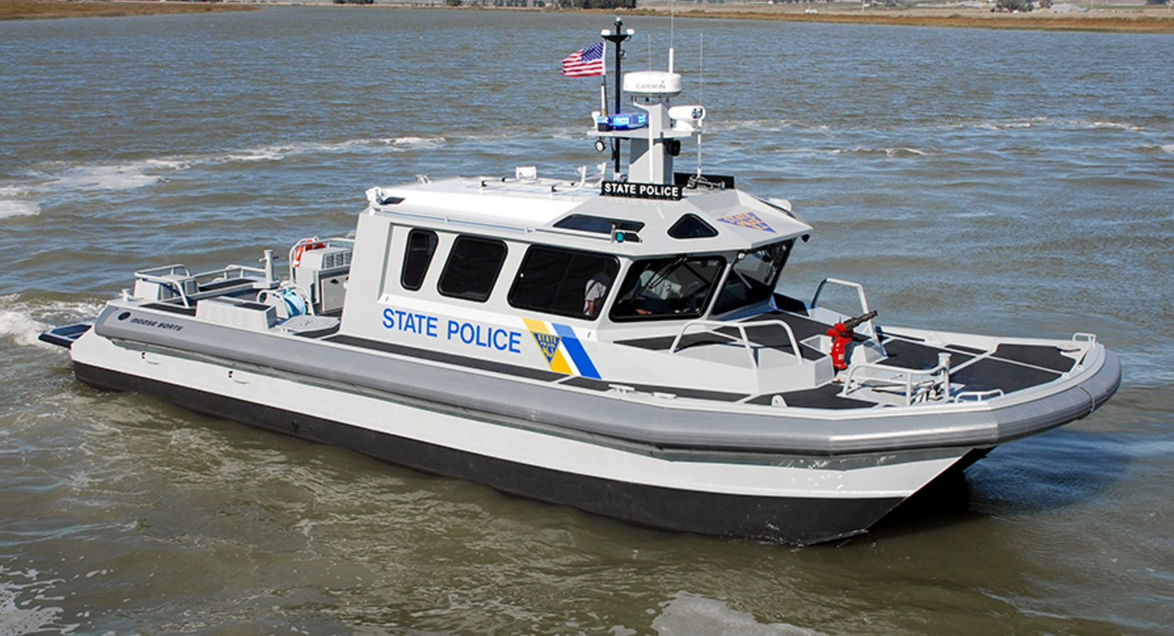 A New Jersey State Police boat.