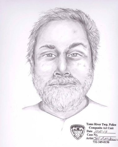  A composite sketch of the deceased man by the Toms River Police Department.  
