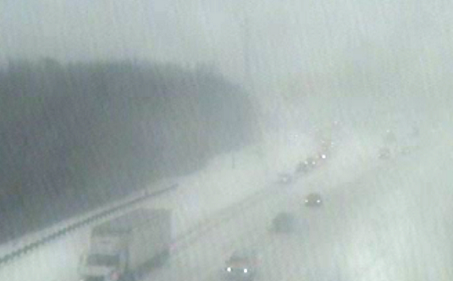  Garden State Parkway at the Asbury Toll Plaza (milepost 104) around 2:10 p.m. Tuesday. (Image: @GSParkway via Twitter) 