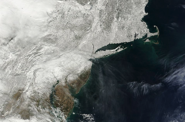  A satellite image from the MODIS instrument taken on February 20, 2014. (Image via the National Weather Service) 