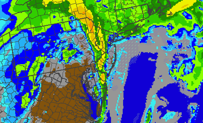 screenshot-2014-03-11-12-06-48 The NAM model forecasting a line of heavy rain/thunderstorms along a strong cold front early Thursday morning.
