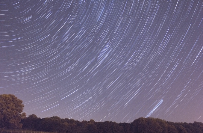  A layered image of Perseid meteors on August 13, 2010. (Photo: Dominic Alves via Flickr) 