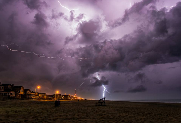  A thunderstorm over Manasquan last Friday evening by Tom Lozinski Photography. 