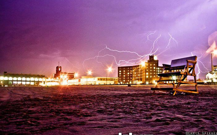  Lighting over Asbury Park by Blur Revision Media Design.  