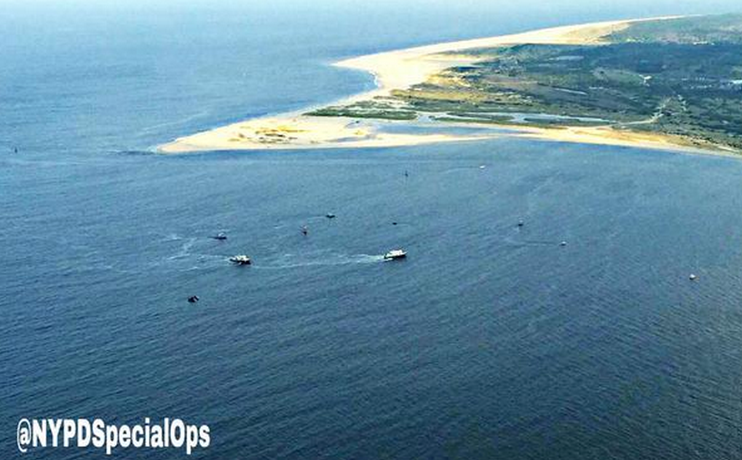  A search operation for the missing fishing vessel off Sandy Hook yesterday afternoon. (Photo: NYPD) 