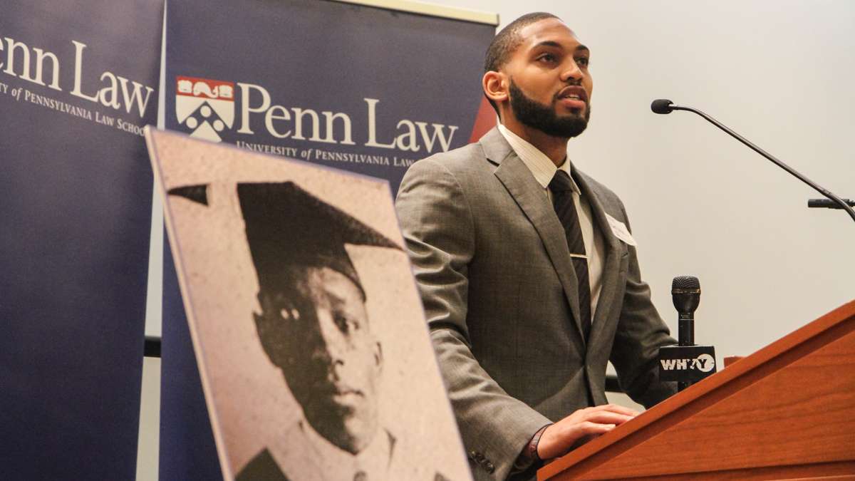 Allante Keels is the president of the Black Law Students Association at Penn. (Kimberly Paynter/WHYY) 
