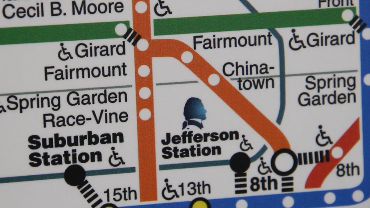  The latest SEPTA subway map shows the newly renamed Jefferson Station. (Image courtesy of SEPTA) 