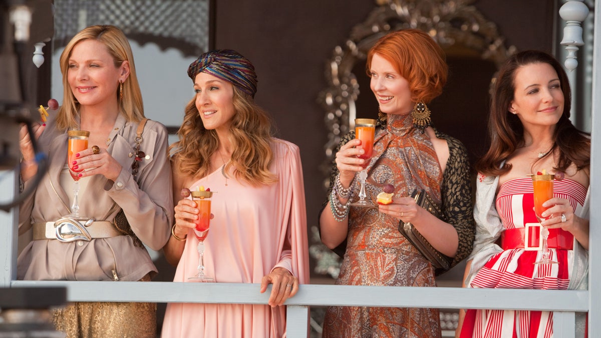  From left: Actresses Kim Cattral as Samantha Jones, Sarah Jessica Parker as Carrie Bradshaw, Cynthia Nixon as Miranda Hobbes and Kristin Davis as Charlotte York are shown in this undated photo in New Line Cinema’s 'Sex and the City 2,' a Warner Bros. Pictures release. (AP Photo/Warner Bros.) 