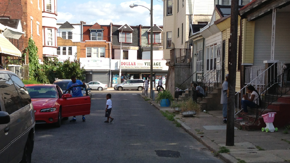  The section of the 1400 block of S. Allison St., where Marvin Brown was shot in June 2011. (Brian Hickey/WHYY) 