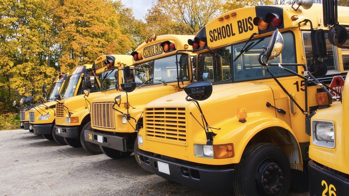 Current New Jersey law requires school buses to have lap-only belts. It's one of six states to require seatbelts at all on school buses. (Shutterstock) 