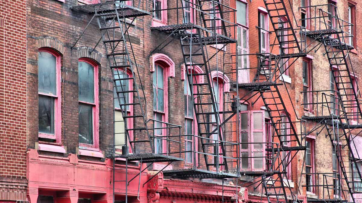  City Councilman Curtis Jones is seeking better monitoring of fire escapes such as these in Philadelphia.(<a href=