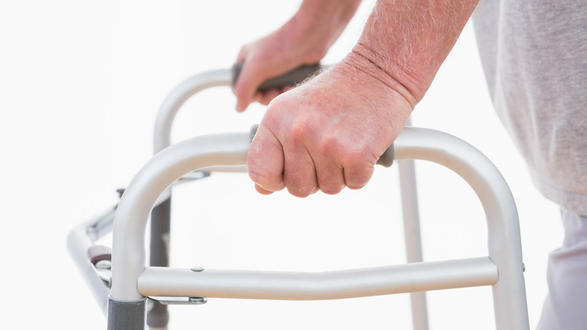  <a href='http://www.shutterstock.com/pic-257070058/stock-photo-senior-man-walking-with-zimmer-frame.html'>Elder care</a> image courtesy of Shutterstock.com) 