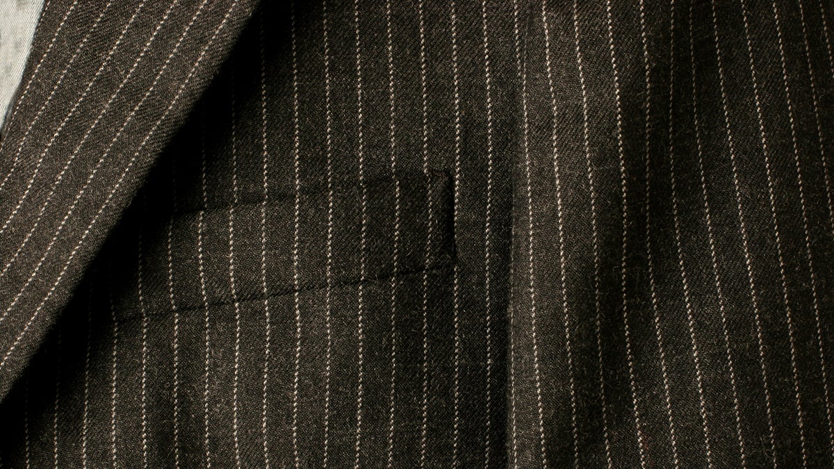  (<a href='http://www.shutterstock.com/pic-1953067/stock-photo-close-up-of-a-new-business-suit-focusing-on-the-chest-pocket.html'>Pinstripes</a> image courtesy of Shutterstock.com) 