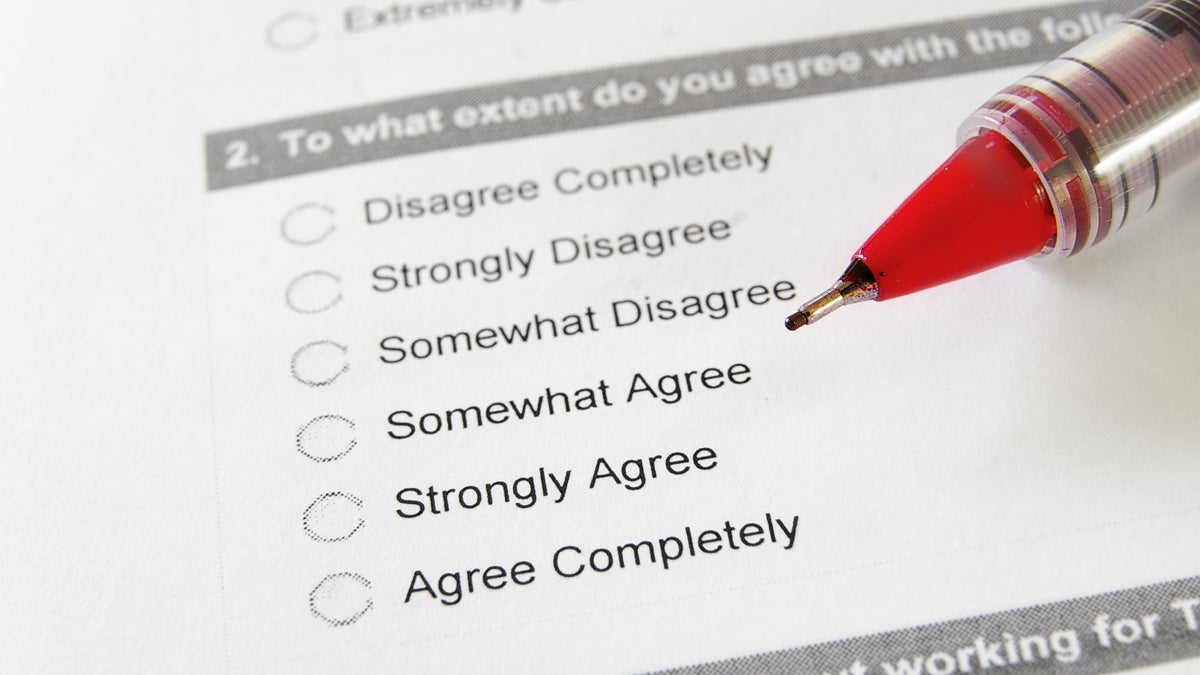  (<a href='http://www.shutterstock.com/pic-93948799/stock-photo-closeup-of-an-employment-survey-with-red-pen.html?src=csl_recent_image-1'>Survey</a> image courtesy of Shutterstock.com) 