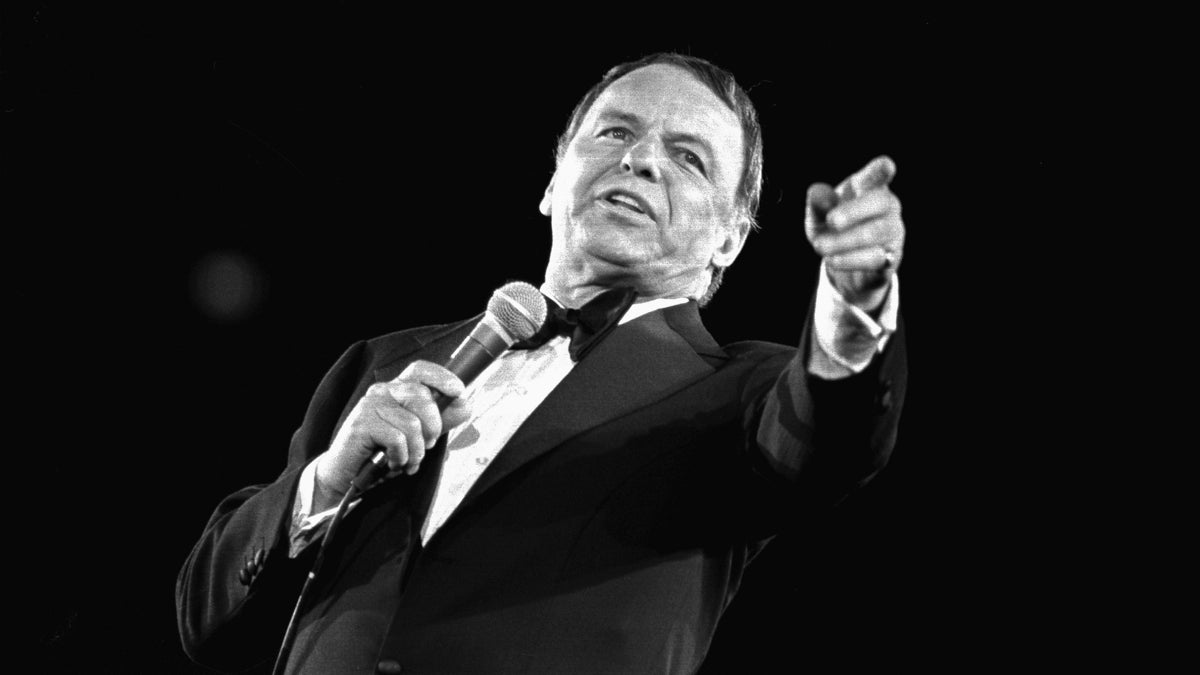 Frank Sinatra performs at the Veterans Memorial Coliseum in New York's Long Island April 9