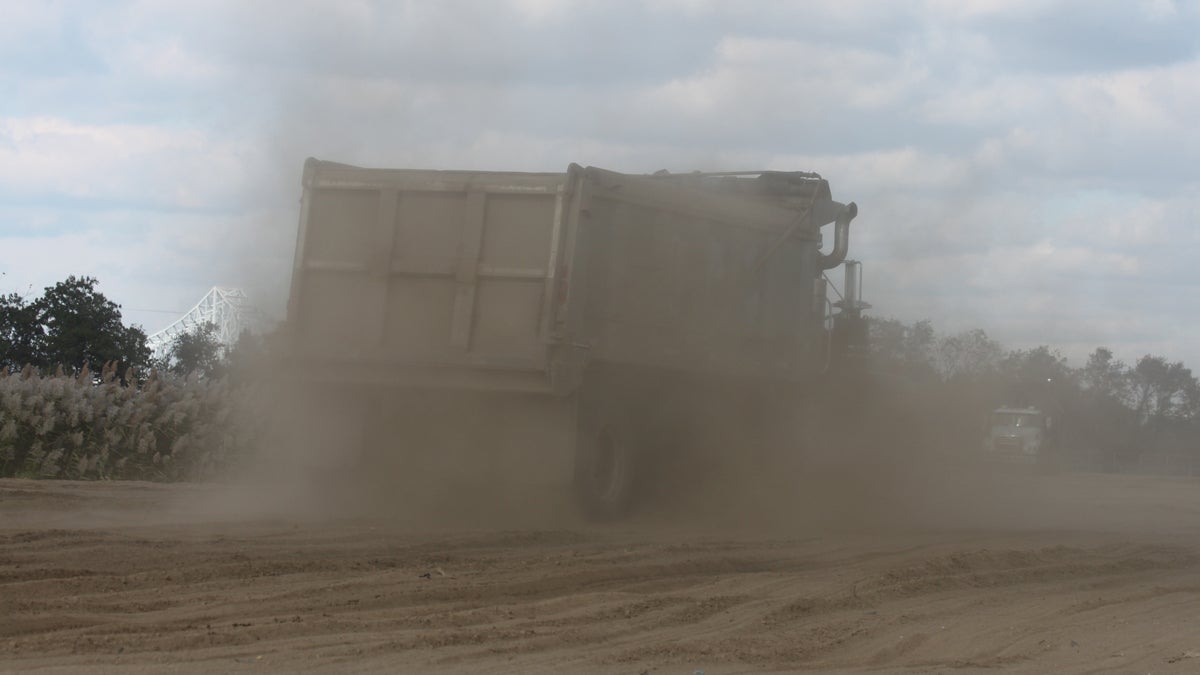  Shown here is a photo of Soil Safe dumping materials at the Equine Park in Gloucester County, New Jersey. (Image courtesy of the Delaware Riverkeeper Network) 