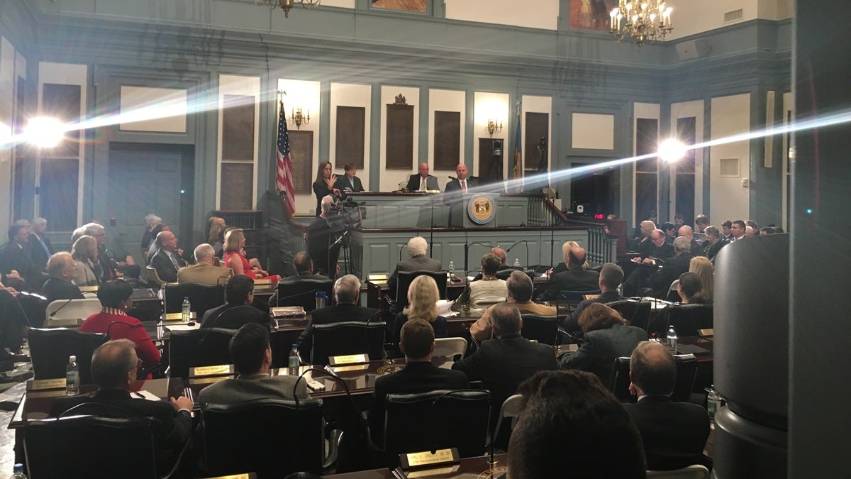  Gov. Jack Markell delivers his eighth and final State of the State Address to a joint session of the General Assembly in Dover. (Mark Eichmann/WHYY) 