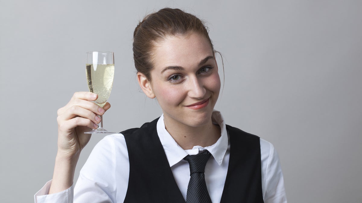  (<a href=“http://www.shutterstock.com/pic-288159296/stock-photo-beautiful-young-woman-wearing-uniform-of-wine-waitress-happy-to-raise-champagne-glass.html?src=mlWKb4GtrpBaTkTZYB6GNw-1-5”>Photo</a> via ShutterStock)  