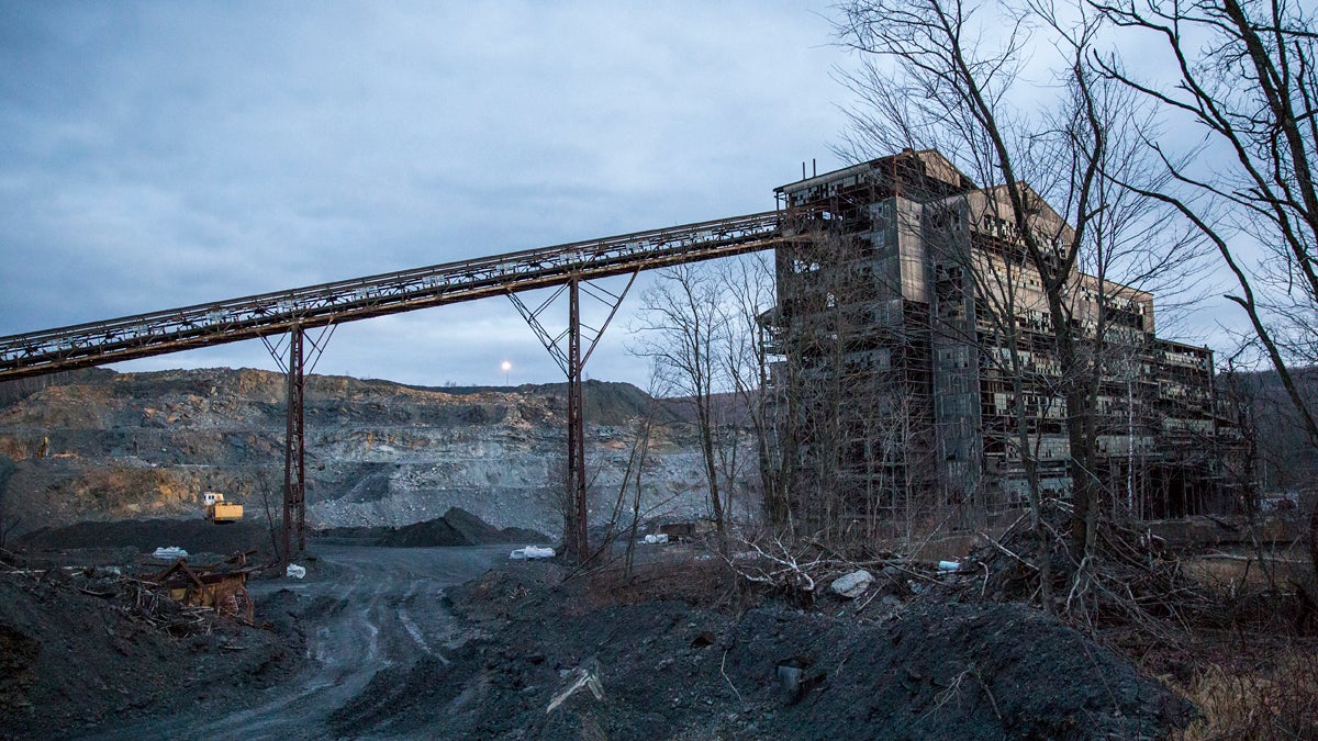 What remains of the St. Nicholas coal breaker near Mahanoy City