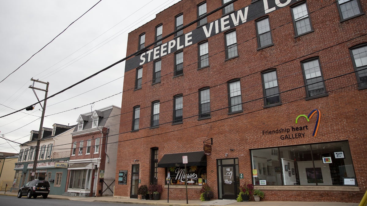  The Steeple View Lofts on Water Street in downtown Lancaster is designed for residents 55 years old and older.  (Lindsay Lazarski/WHYY) 