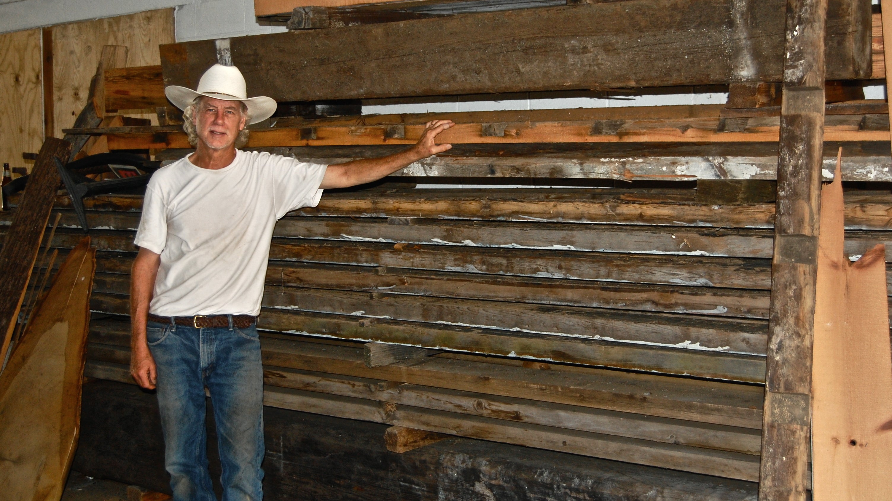  Steve Ebner stands in Manayunk Timber, the city's only sawmill. (Emily Brooks/for NewsWorks) 