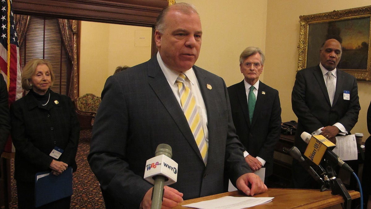  New Jersey Senate President Steve Sweeney proposes that towns and counties get a larger share of Transportation Trust Fund money. (Phil Gregory/WHYY) 