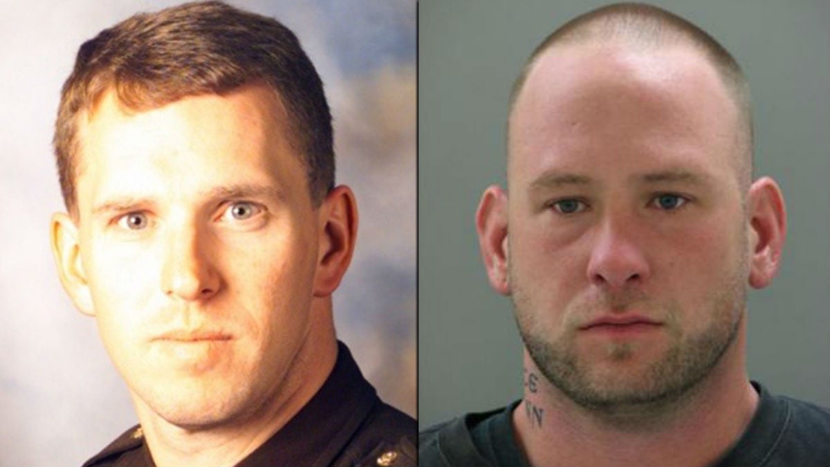 NCCo Police Lt. Joseph Sczerba (left) was killed by David Salasky in 2011. Salasky