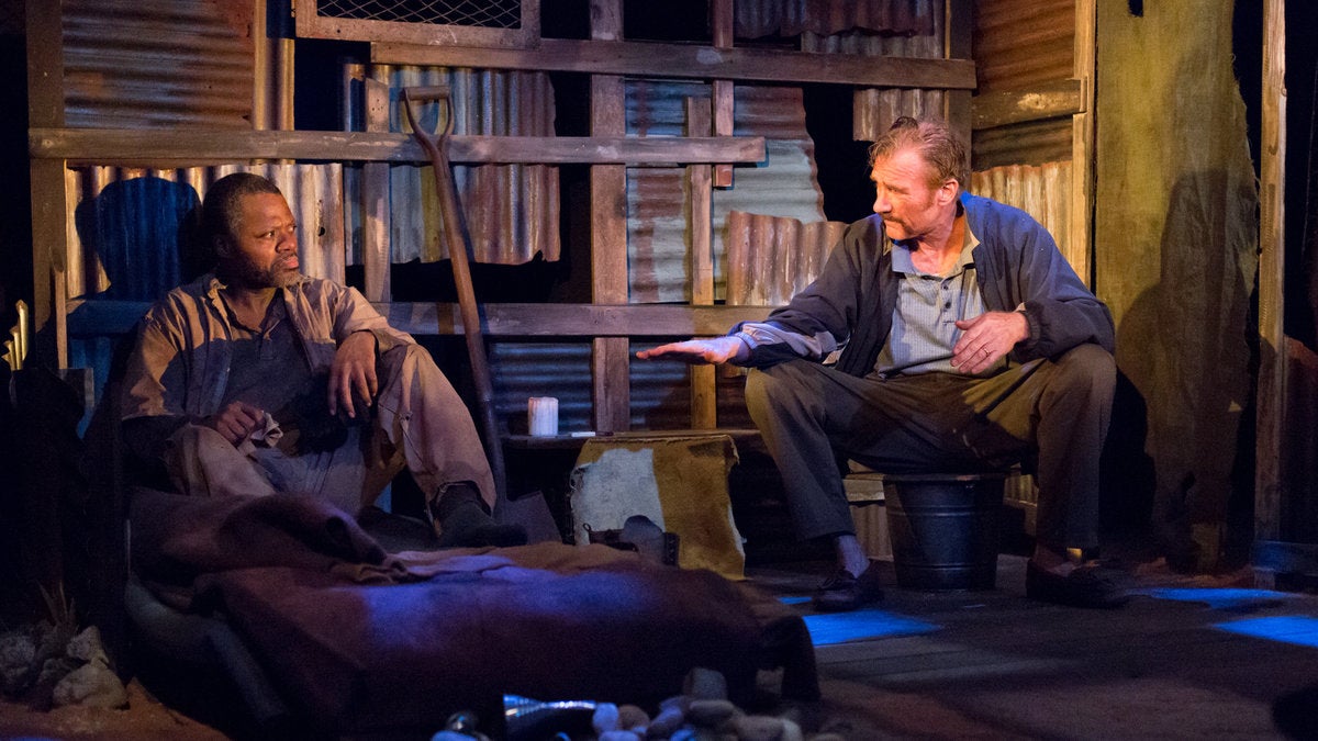  Kirk Wendell Brown (left) and Peter DeLaurier in Lantern Theater Company's production of 'The Train Driver'  (Photo courtesy of Mark Garvin) 